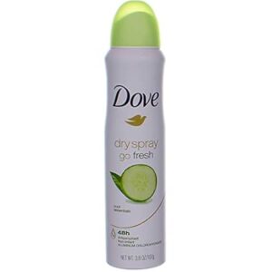 Dove Deodorant 3.8 Ounce Dry Spray Cool Essentials Antiperspirant (113ml) (2 Pack)