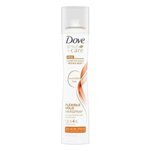 Dove Style + Care Compressed Micro Mist Flexible Hold Hairspray 5.5 oz (Pack of 2)