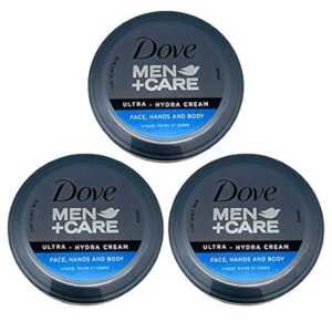 Dove Men+Care Ultra-Hydra Cream with 24 Hour Moisturization, 2.53 Fl Oz (Pack of 3)