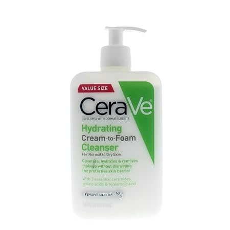 CeraVe Hydrating Cream-to-Foam Cleanser 473ml