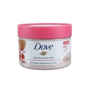 Dove Exfoliating Body Polish Body Scrub, Pomegranate and Shea, 10.5 Ounce