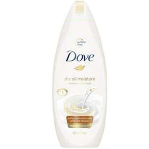 Dove Nourshing Body Wash, Dry Oil Moisture 22 oz (Pack of 4)