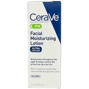 Facial Moisturizing Lotion PM - Normal To Dry Skin CeraVe Lotion Unisex 3 oz (Pack of 2)