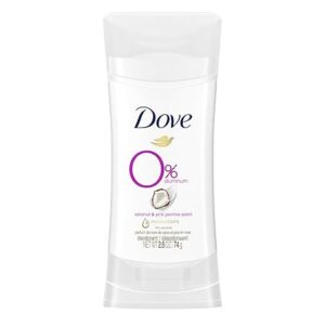 Dove 0% Aluminum Deodorant Stick Non-irritating Deodorant for Underarm Care Coconut and Pink Jasmine Kindest Aluminum Free Deodorant 2.6 oz