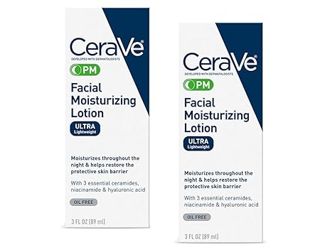 CeraVe Facial Moisturizing Lotion PM 3 oz (Pack of 2)