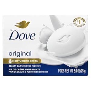 Dove Beauty Bar Soap Original, Pack of 36 for Soft, Smooth Skin, with 1/4 Moisturizing Cream 2.6 oz