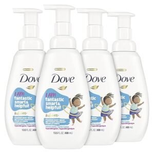 Dove Foaming Body Wash 4 Count For Kids Cotton Candy Hypoallergenic Skin Care, 13.5 Fl Oz
