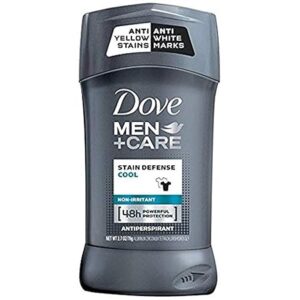 Dove Men+Care Stain Defense Antiperspirant Deodorant Stick, Cool, 2.7 oz (Pack of 2)