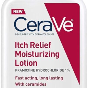 CeraVe Moisturizing Lotion for Itch Relief | 8 Ounce | Dry Skin Itch Relief Lotion with Pramoxine Hydrochloride | Fragrance Free (Pack of 4)