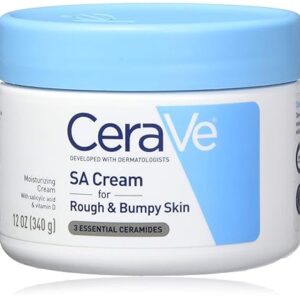 CeraVe Sa cream | 12 ounce | renewing salicylic acid body cream for rough and bumpy skin | fragrance free, 12 Ounce