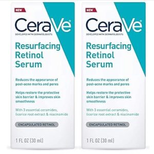 Cerave Resurfacing Retinol Serum 2 Pack, 1 Oz each