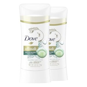 Dove Ultimate Antiperspirant Deodorant Stick Cucumber Water and Mint 2.6 oz 2 Count