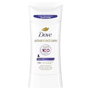 Dove Advanced Care Antiperspirant Deodorant Stick Sheer Fresh for Soft, Resilient Skin, with No White Marks & 72-Hour Sweat & Odor Protection, 2.6 oz