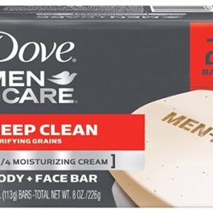 Dove Deep Clean Body and Face Bar for Men-2 x 4 oz Soap