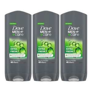 Dove Men+Care Extra Fresh body cleanser with MicroMoisture technology Body and Face Wash for hydrated and healthy skin 400 ml pack of 3
