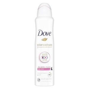 Dove Advanced Care Invisible Dry Spray Antiperspirant Deodorant No White Marks on 100 Colors Clear Finish 48-Hour Sweat and Odor Protecting Deodorant for Women 3.8 oz