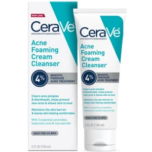 Cerave Acne Foaming Cream Cleanser, 5 fl oz
